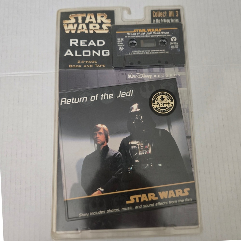 Vintage 1997 Star Wars Return of the Jedi Read Along Book Tape Sealed Disney USA
